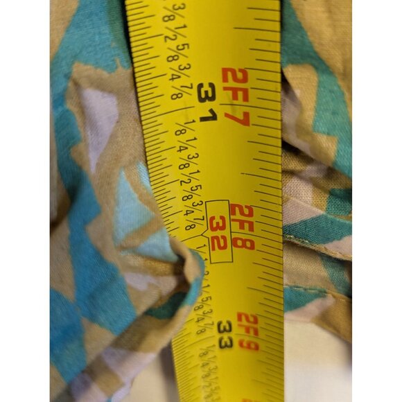 Jessica Simpson Womens Boho Tiered Dress M Multicolor Geometric Print Long Sleev - Picture 5 of 6